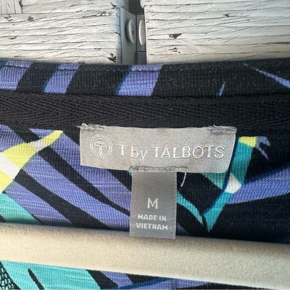 Talbots women's tropical sleeveless midi dress blue Green pockets costal grandma - Picture 12 of 15